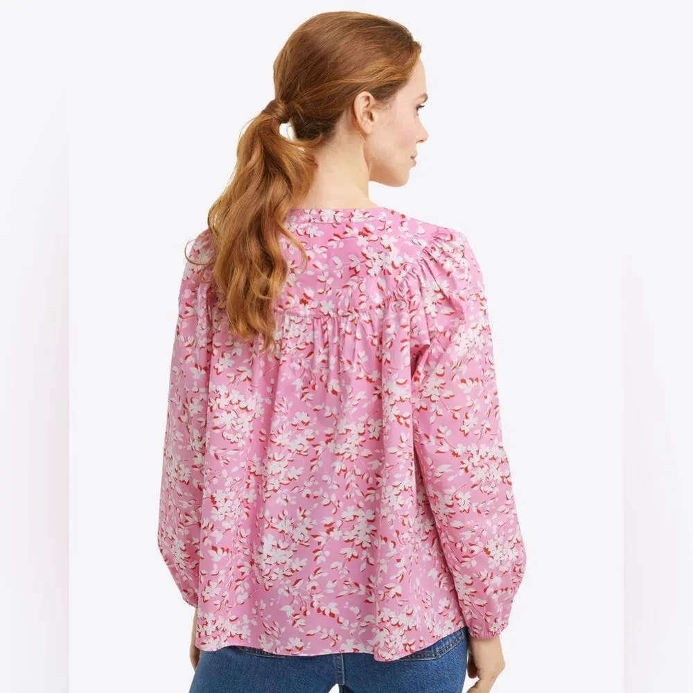 DRAPER JAMES NWT Button Down Top in Pink Shadow Floral size 2x - Image 3