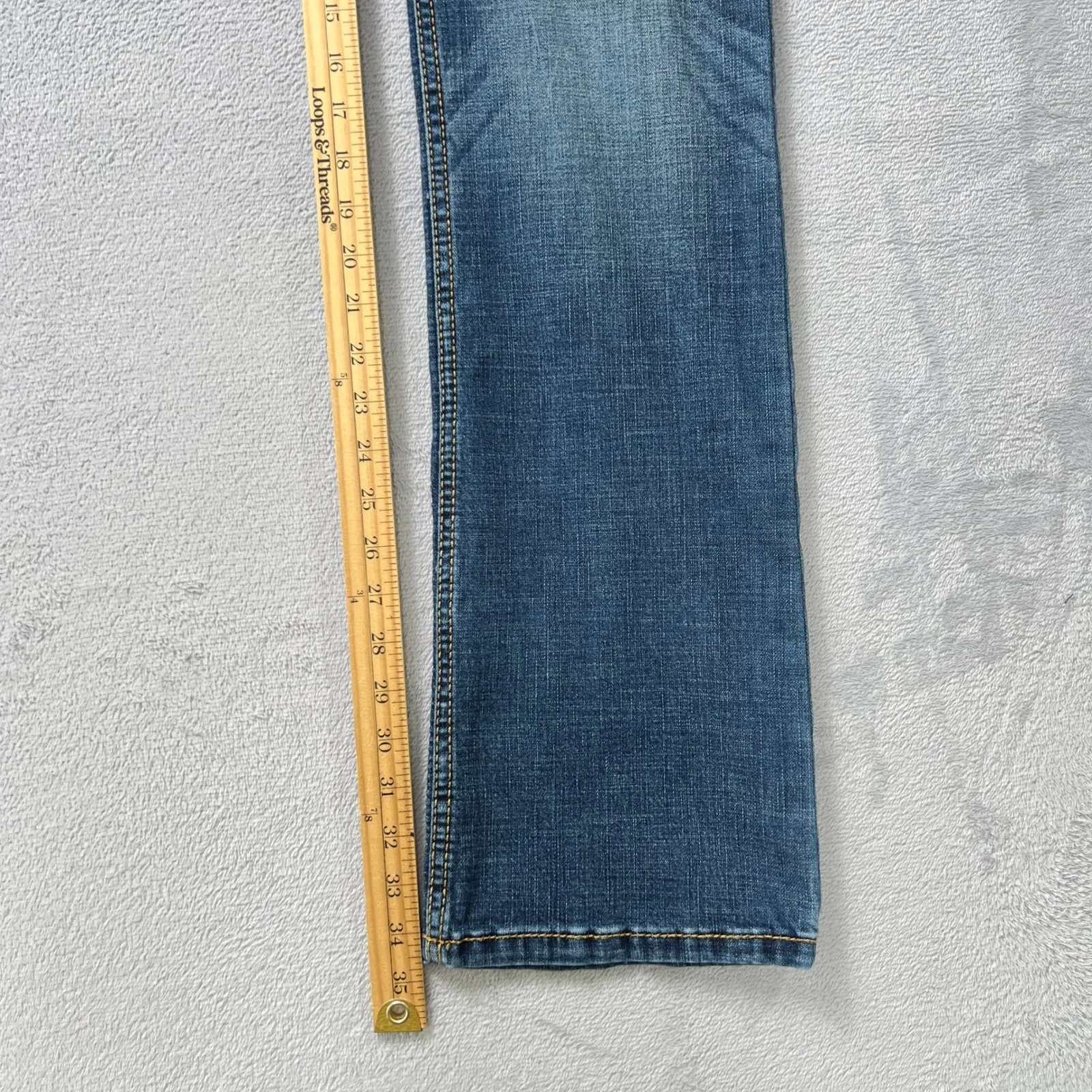 Wrangler Boot Cut Jeans Dark Wash‎ Denim Embellished Pockets Size 7x36 Cowgirl - Image 8