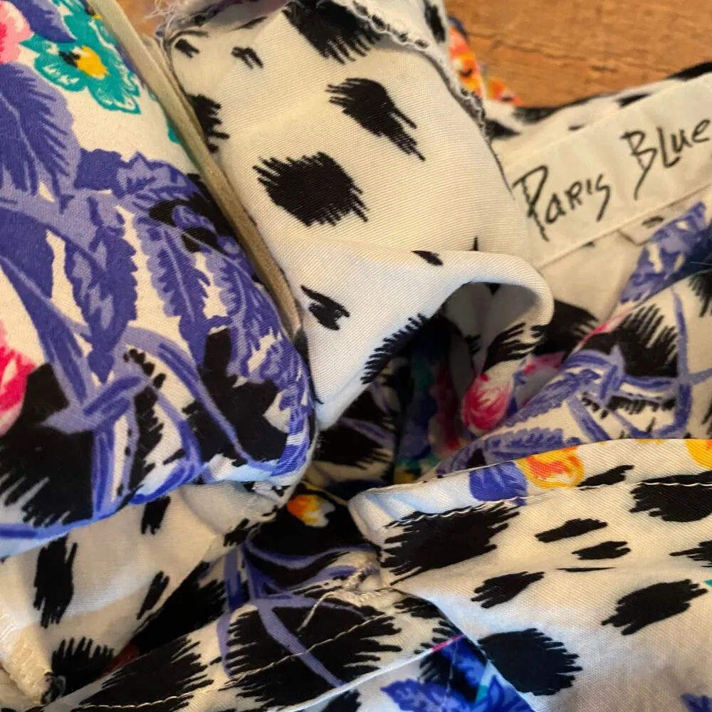 Paris Blues Vintage Floral Polka Dot 2 Piece Outfit Size Small / 5 - Image 10