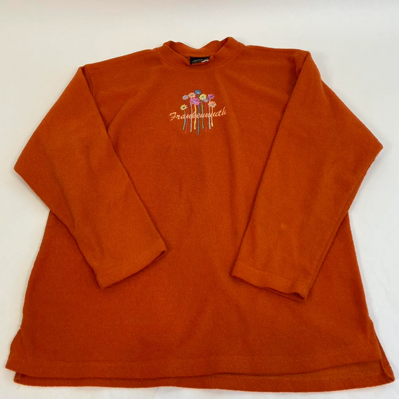 Vintage Frankenmuth Michigan Embroidered Flower Sweatshirt Size XL - Image 4