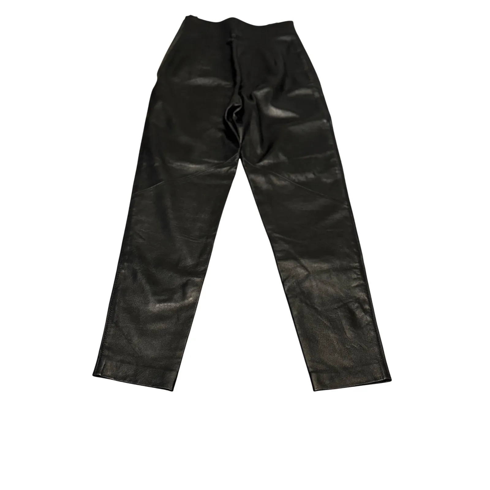 Creazioni Pelle Italy 100% Leather Pants Black IT40 US4 - Image 7