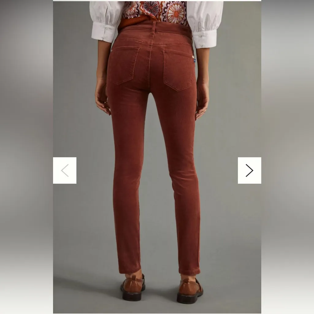 Pilcro Burnt Orange Corduroy Pants Women’s High rise Skinny Leg Size 30 - Image 3