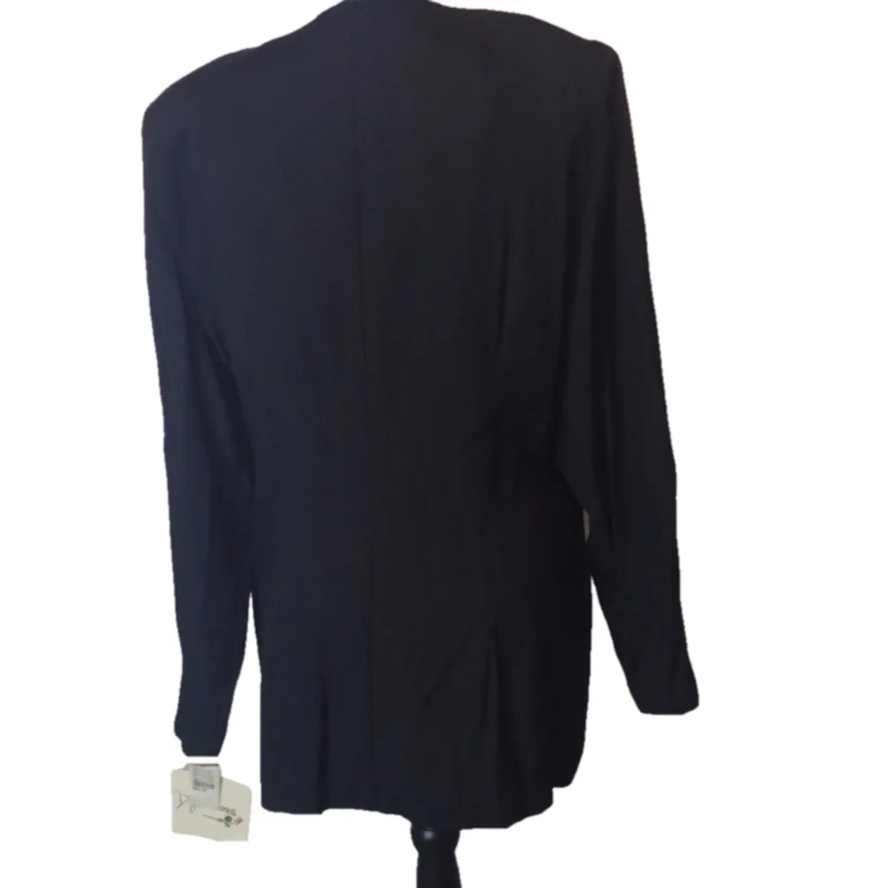 D.j. summer vintage black off white blazer size 16 - Image 4