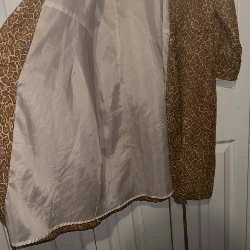 Vintage Animal Print Cardigan Size Small Oversized Boho Duster Jacket - Image 9