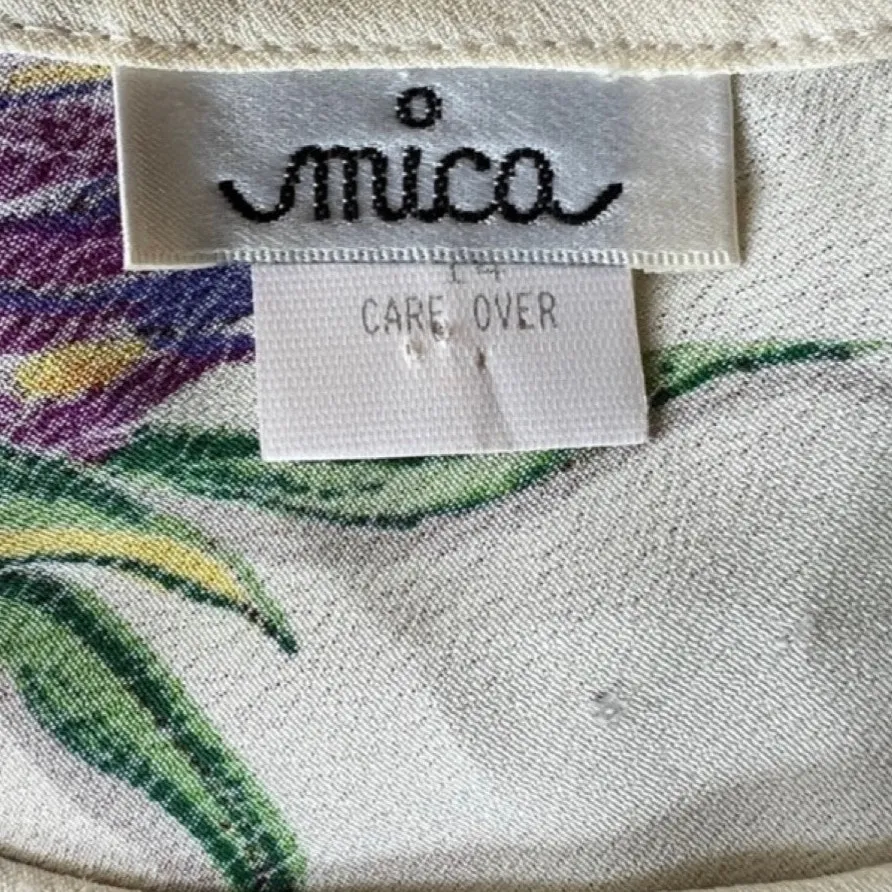 Vintage Ivory Iris Chiffon Sheer Overlay High - Image 8