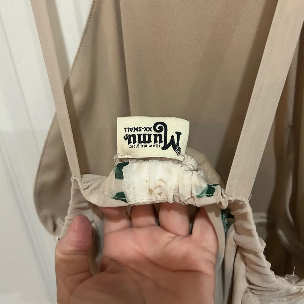 Show Me Your MuMu Beige Floral Maxi Dress - Image 5