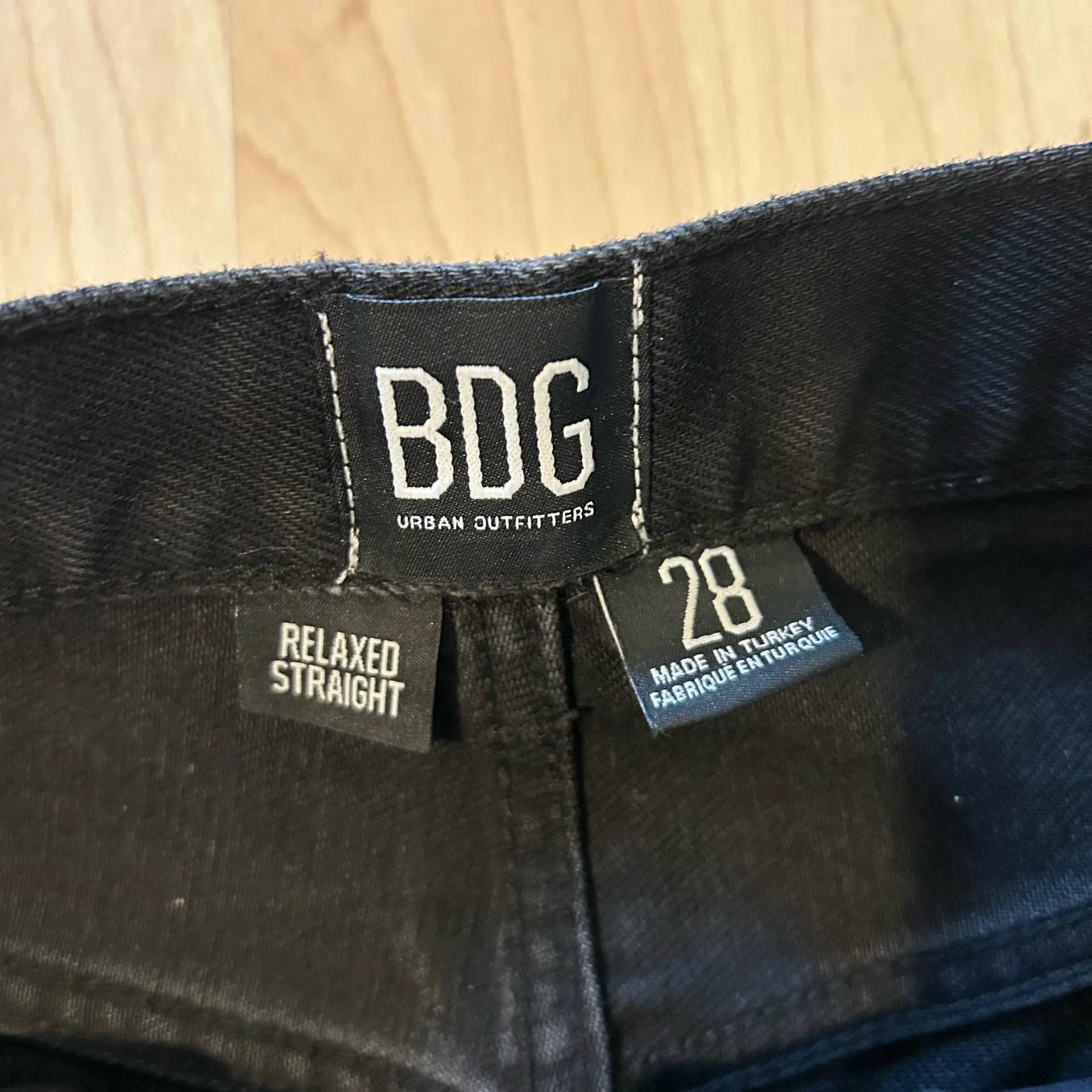 Urban Outfitters BDG High Waisted Relaxed Straight Distressed Black Jeans - Image 7