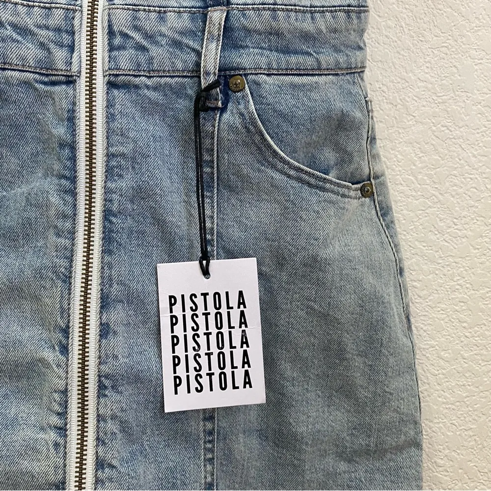 PISTOLA Nina Front Zip Denim Jumper Dress Size S NWT - Image 9