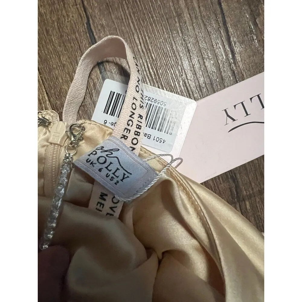 Oh Polly NWT  midnight seduction satin dress - Image 3