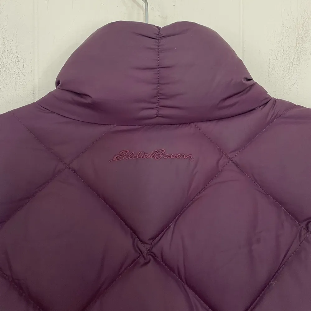 Eddie Bauer Quilted Puffer Coat EB 700 Goose Down Purple Women’s Size XS - Image 14