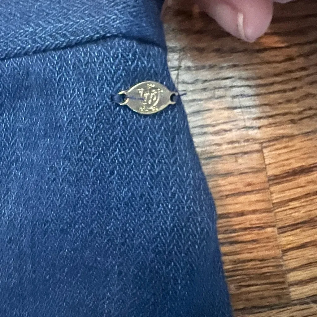 Massimo Dutti High Waist Shorts - Navy - Size 6 - Image 3