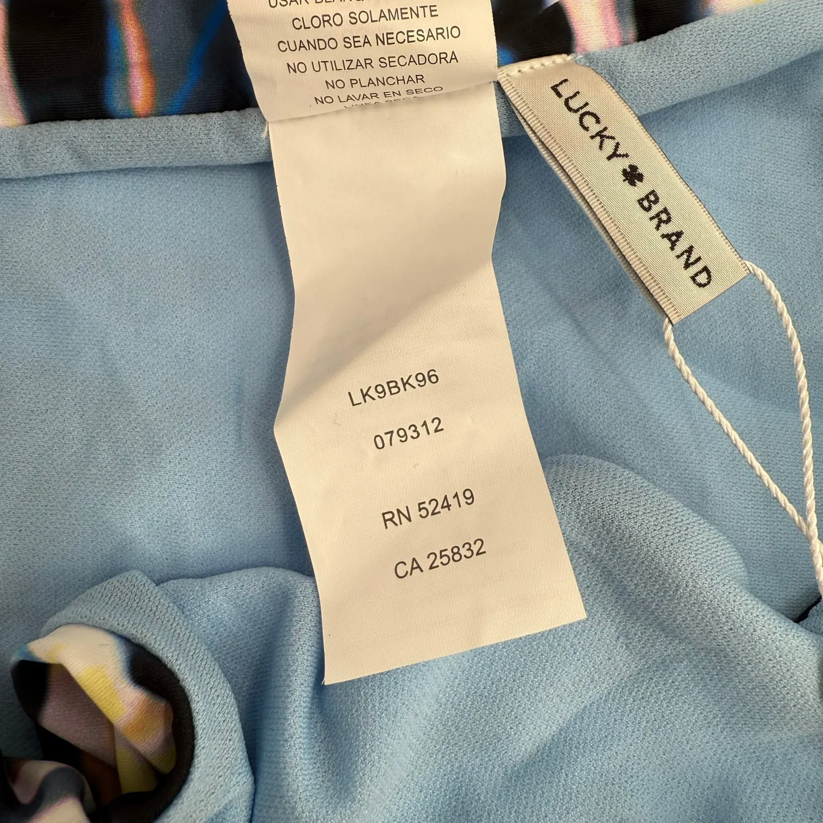 LUCKY BRAND Bikini Bottoms Size Medium NWT Canyon Shirred Hipster Swim Tie Dye - Image 5