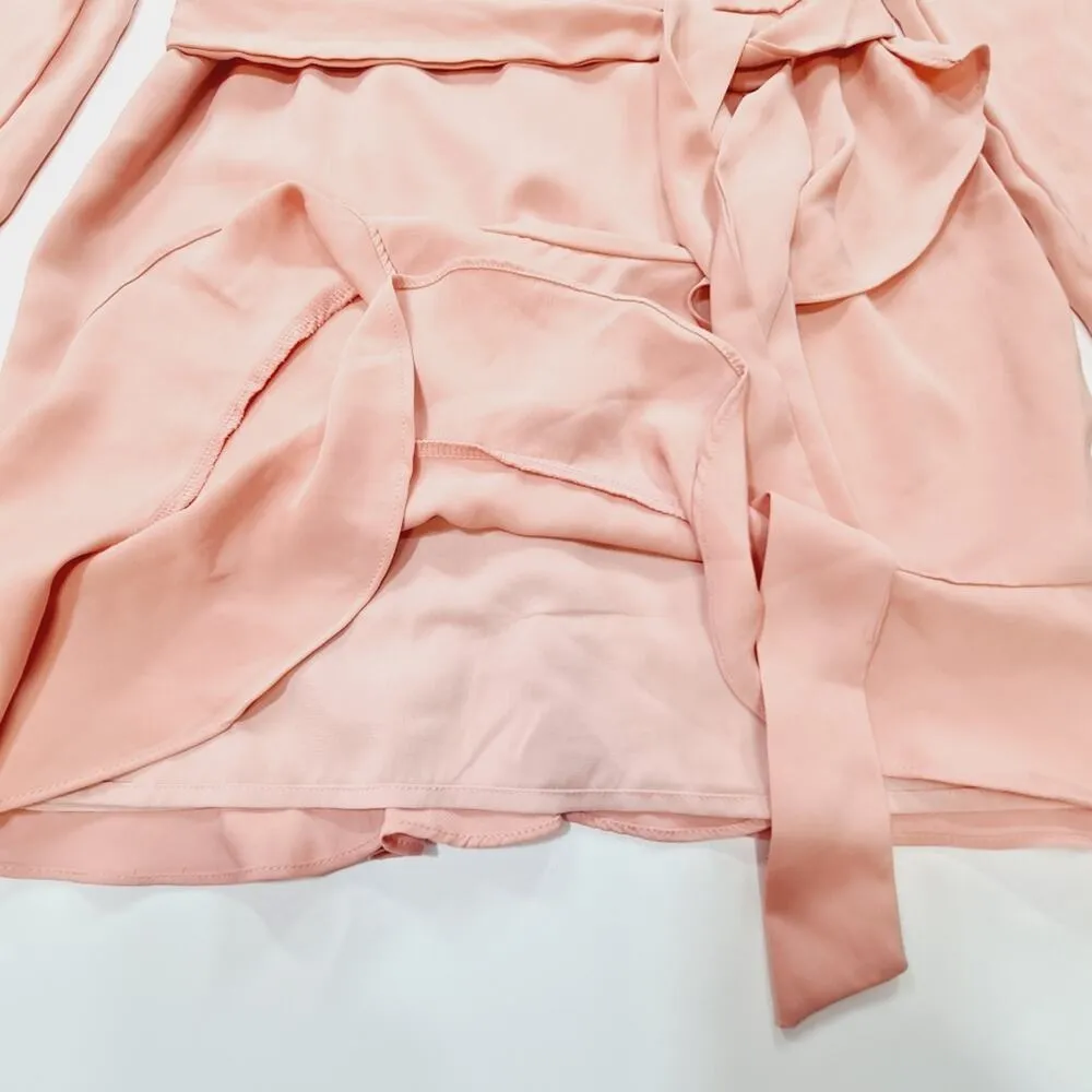 MORE TO COME Khloe Ruffle Sleeve Mini Dress in Blush Large Pink - Image 4