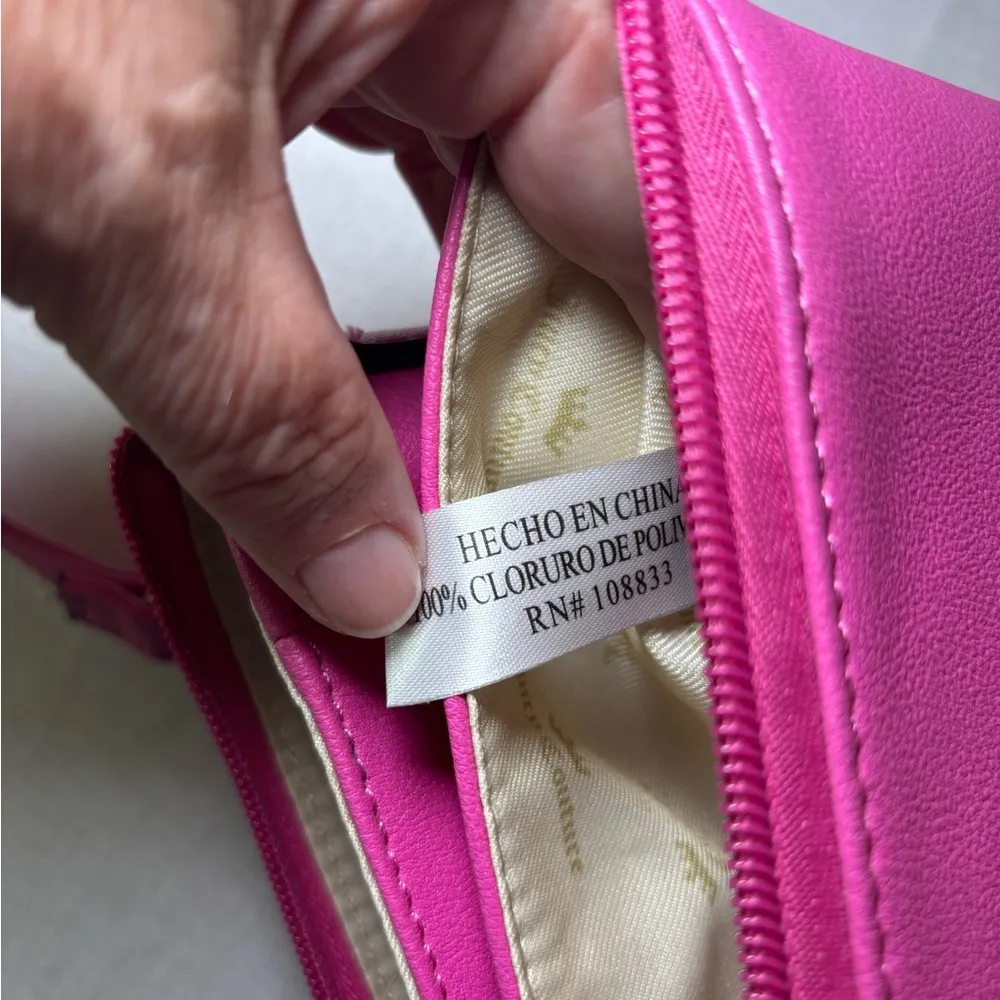 Juicy Couture Los Angeles Pink Crossbody Purse Chain Strap 6.5x10 - Image 13