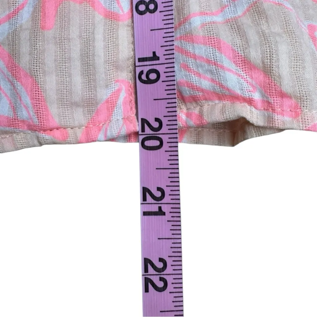 CARVE DESIGNS Peach Leaf Print Button-down Size L - Image 6