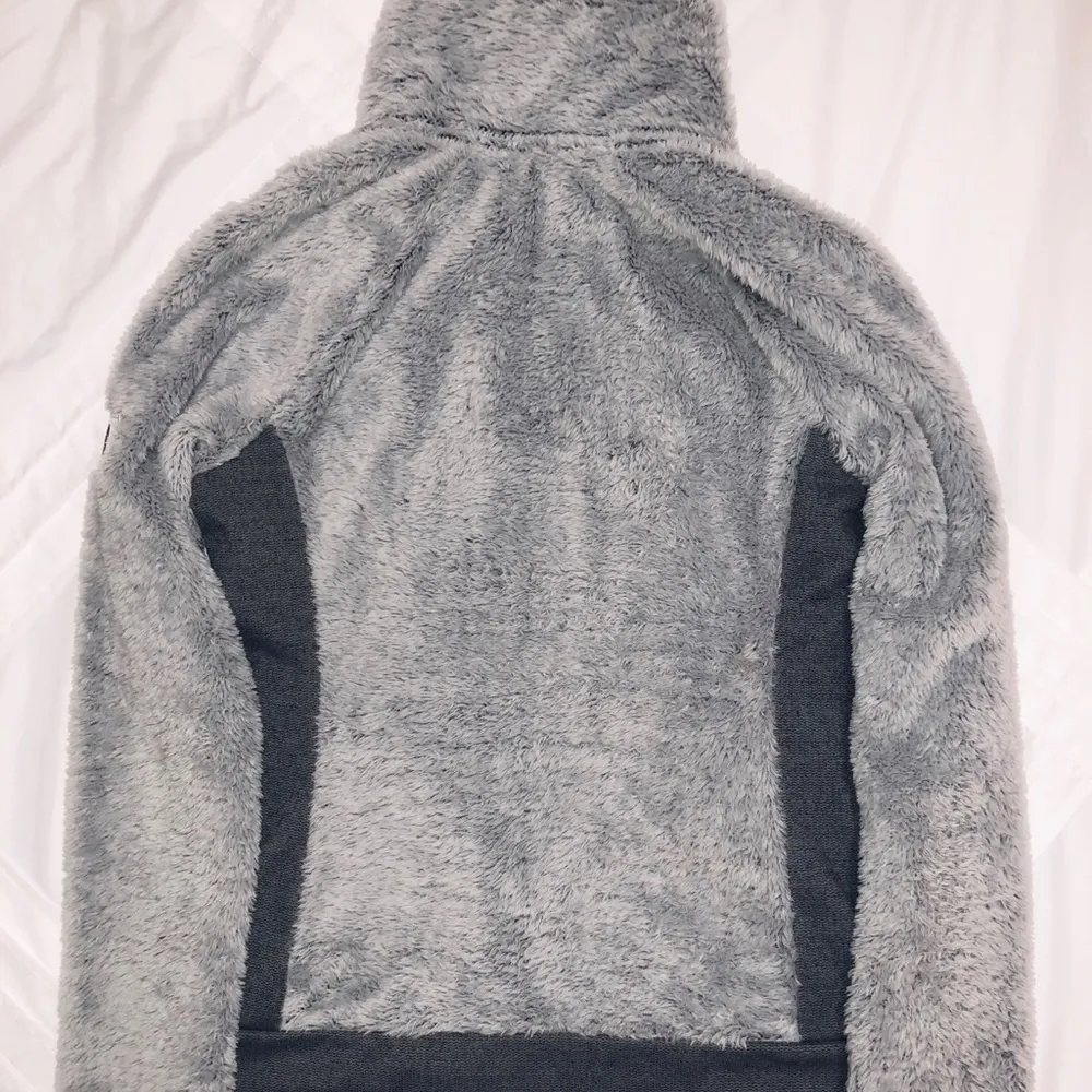 Fuzzy Gray North Face Jacket - Image 2