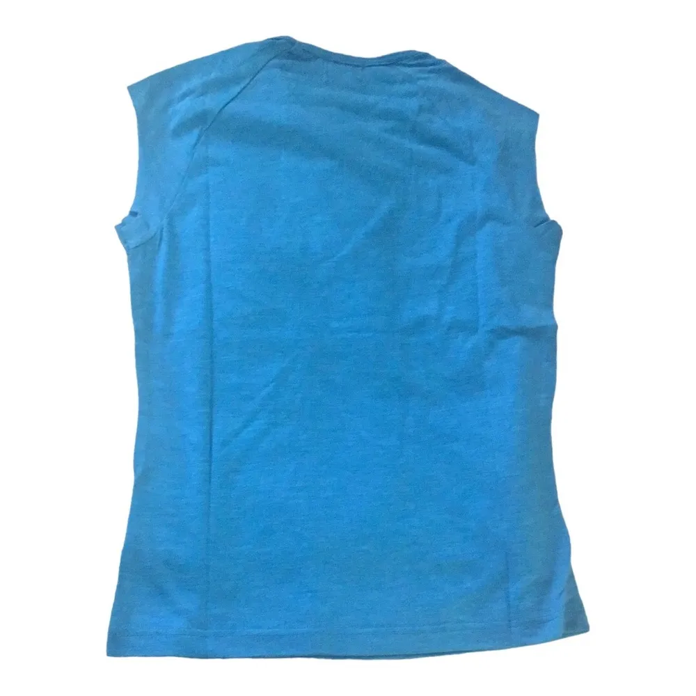 NEW Women’s Blue Red Short Sleeve Raglan Tee T Shirt Top. 
65% Polyest - Image 2