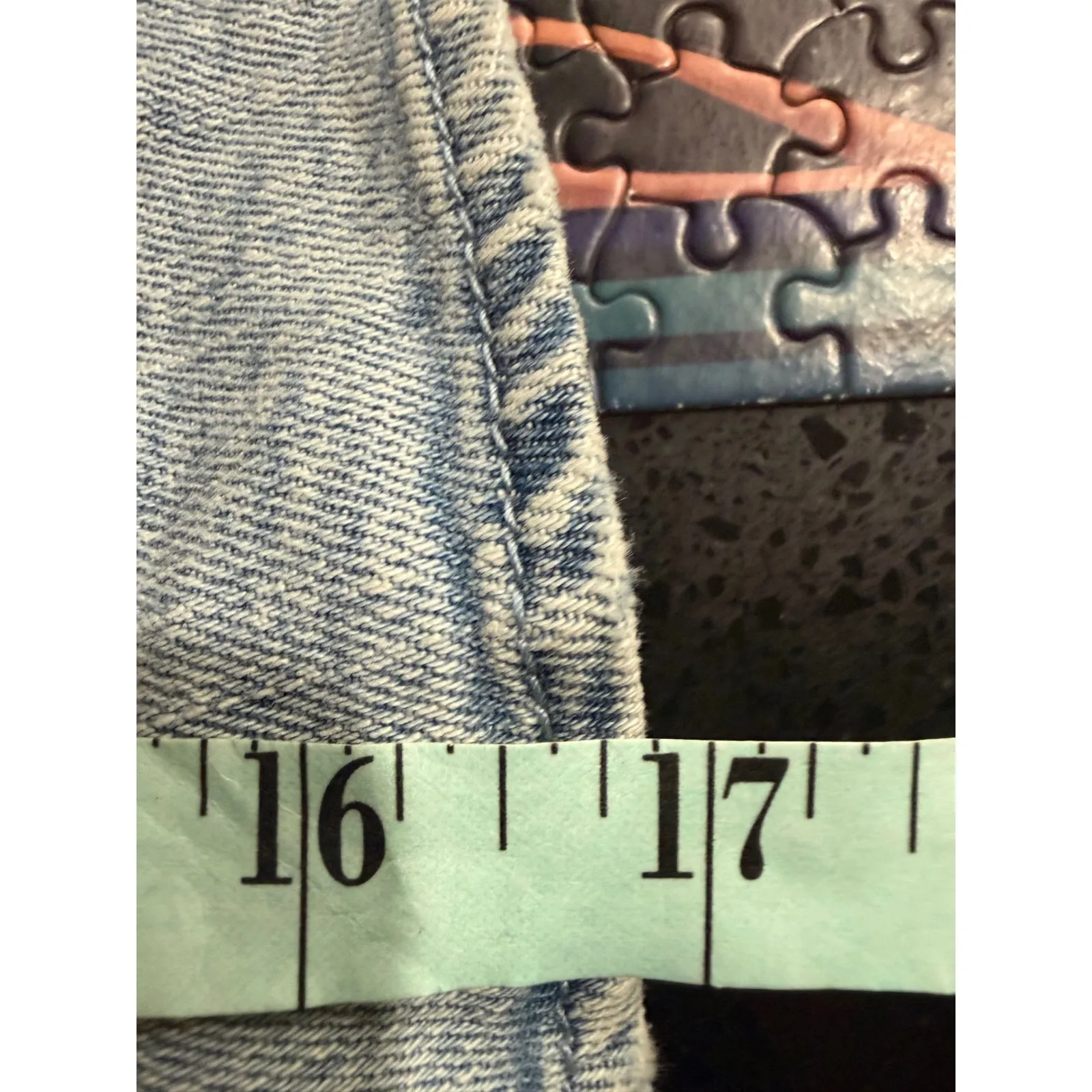 Aerie Denim Skirt Distressed Light Wash Elastic Waist Flare Mini Womens XL - Image 6