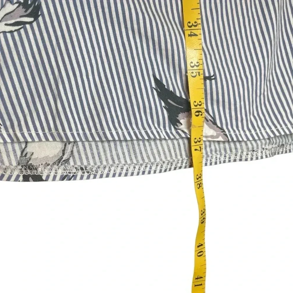 Sucrefas Navy White Striped 50s Style Collared Dress Small Rockabilly Pin - Image 12