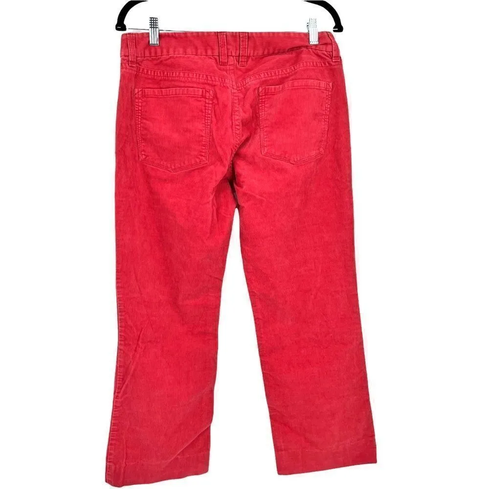 J.Crew Salmon Pink Bootcut Cords Corduroy Size 8 short‎ - Image 4