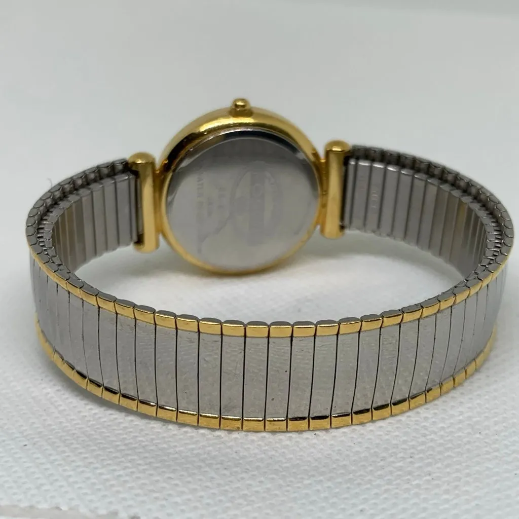 Women’s Vintage Fossil Gold two tone Watch 26mm Roman indices quartz running - Image 5