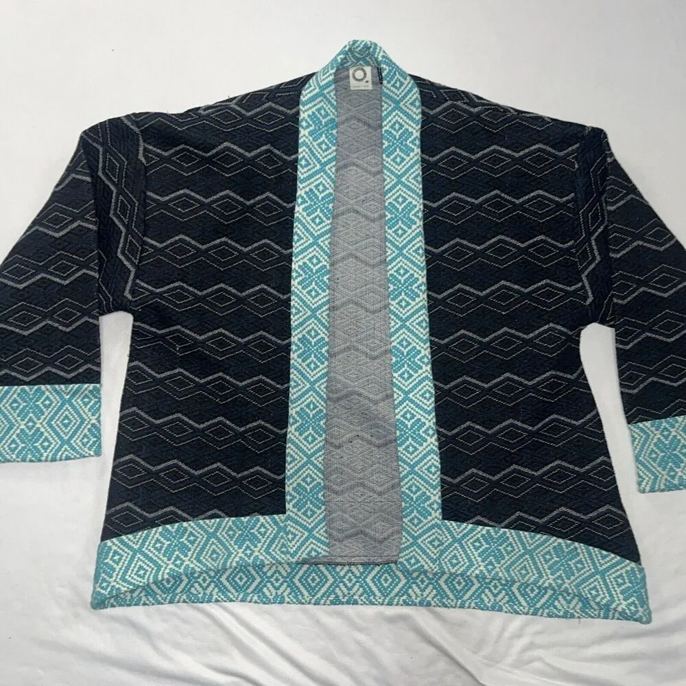 Anthropologie Akemi + Kin O/S Kimono Type Knit Cardigan Navy Blue Oversized - Image 2