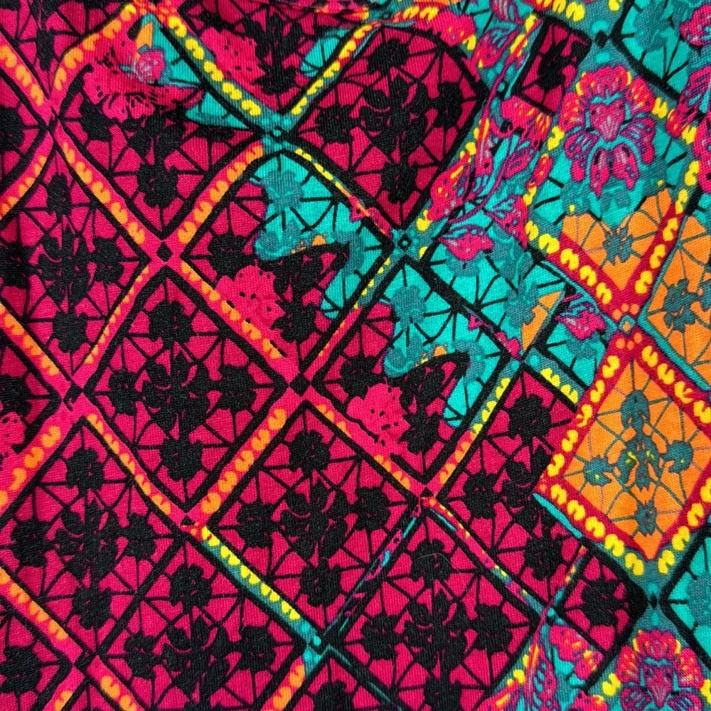 Soft Surroundings Santiago Diamond Tile Tank Dress Cerise Pink Size XL EUC #0105 - Image 5