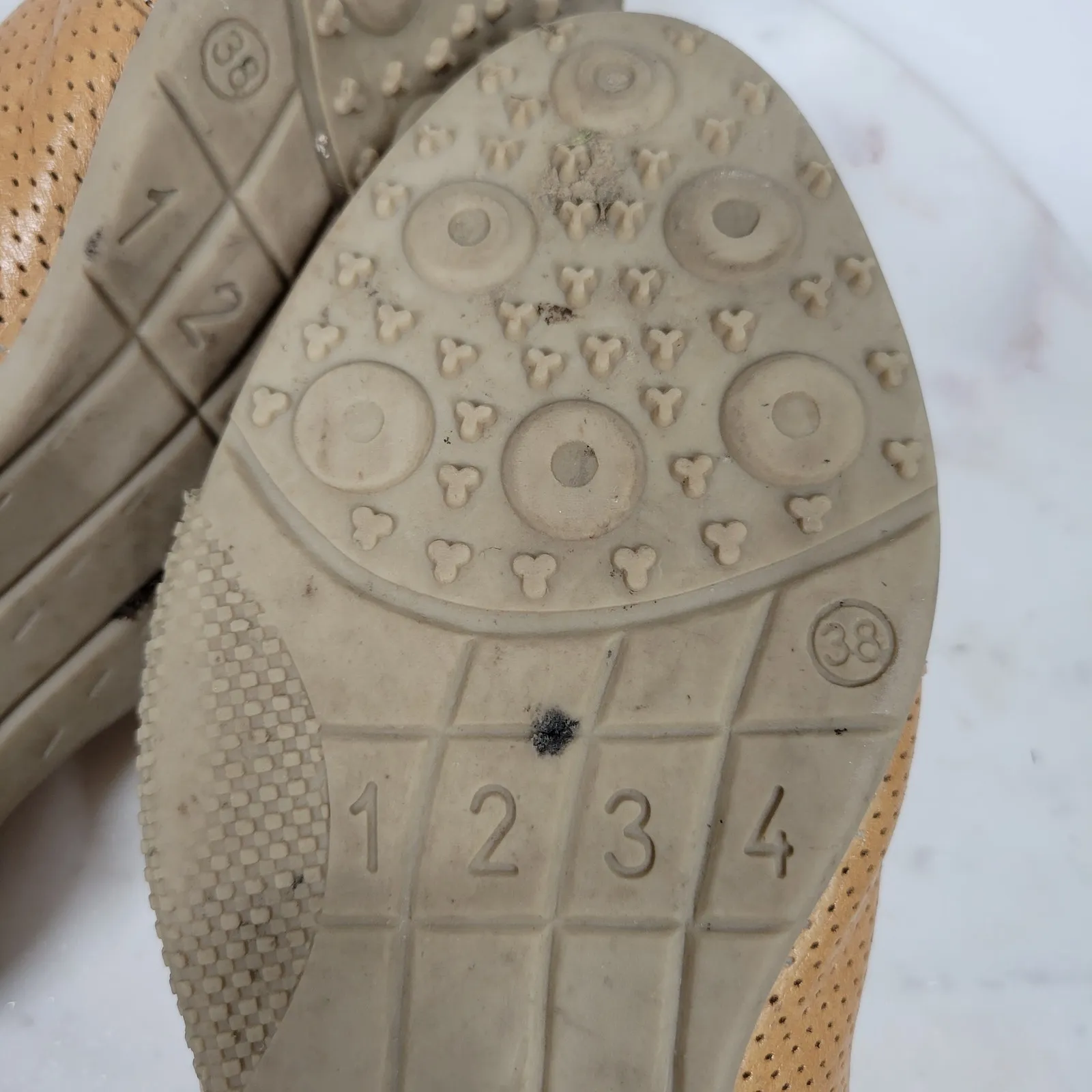 Botticelli Womens Leather Comfort Shoes EU 38 US 8 Tan Italy‎ Textured Soles - Image 15