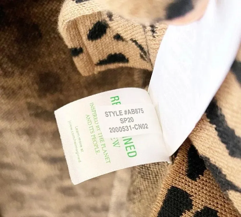 J.Crew Sophie Open-Front Leopard Sweater Blazer Relaxed Fit Wool Blend X-Small - Image 6