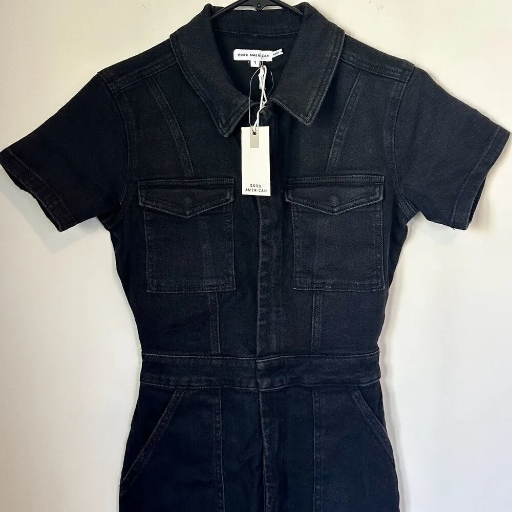 NWT Good American Black Fit For Success Jumpsuit - Size 1 (Small) - Image 4