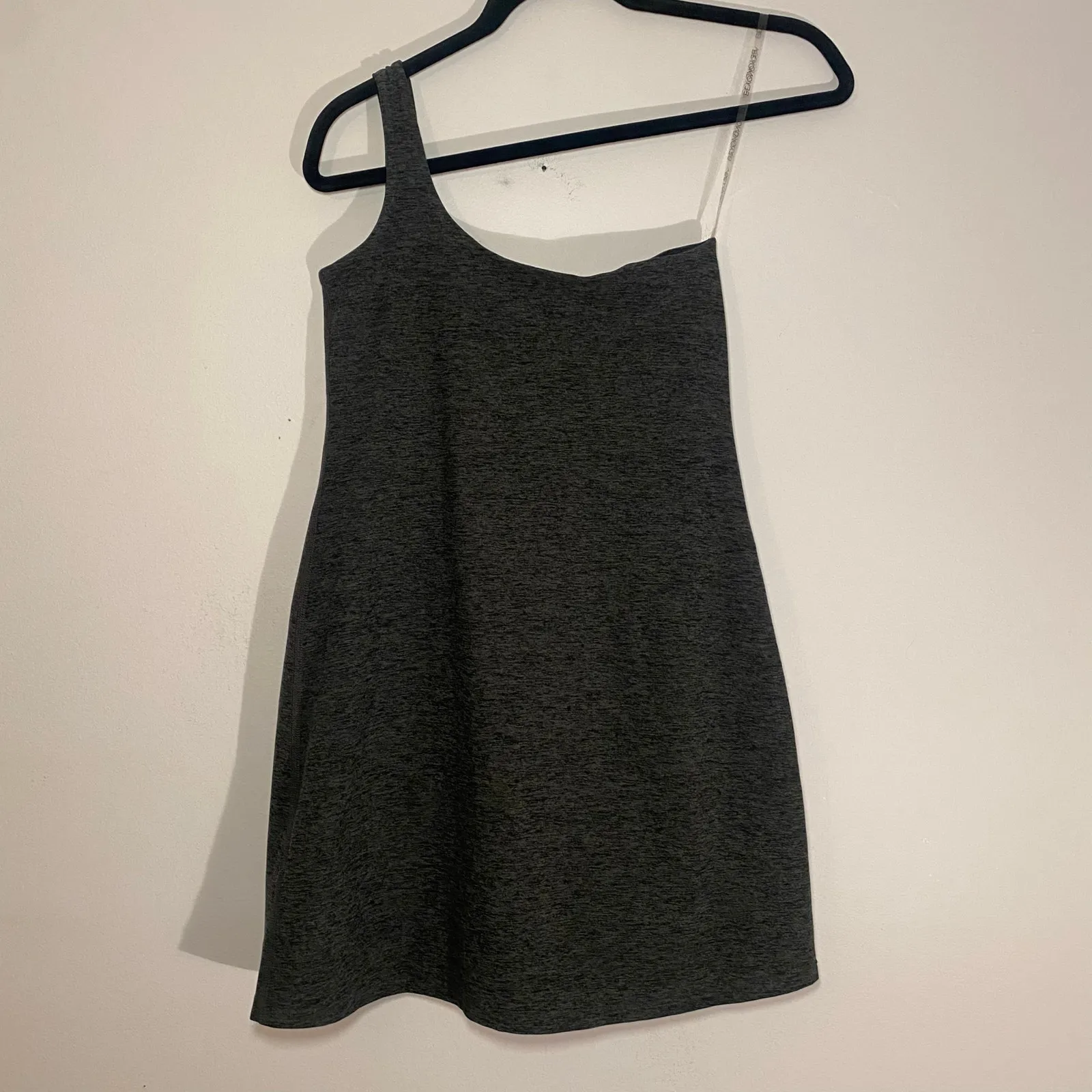 Beyond Yoga One and Only Heathered Gray One Strap Mini Dress Athleisure Small - Image 8