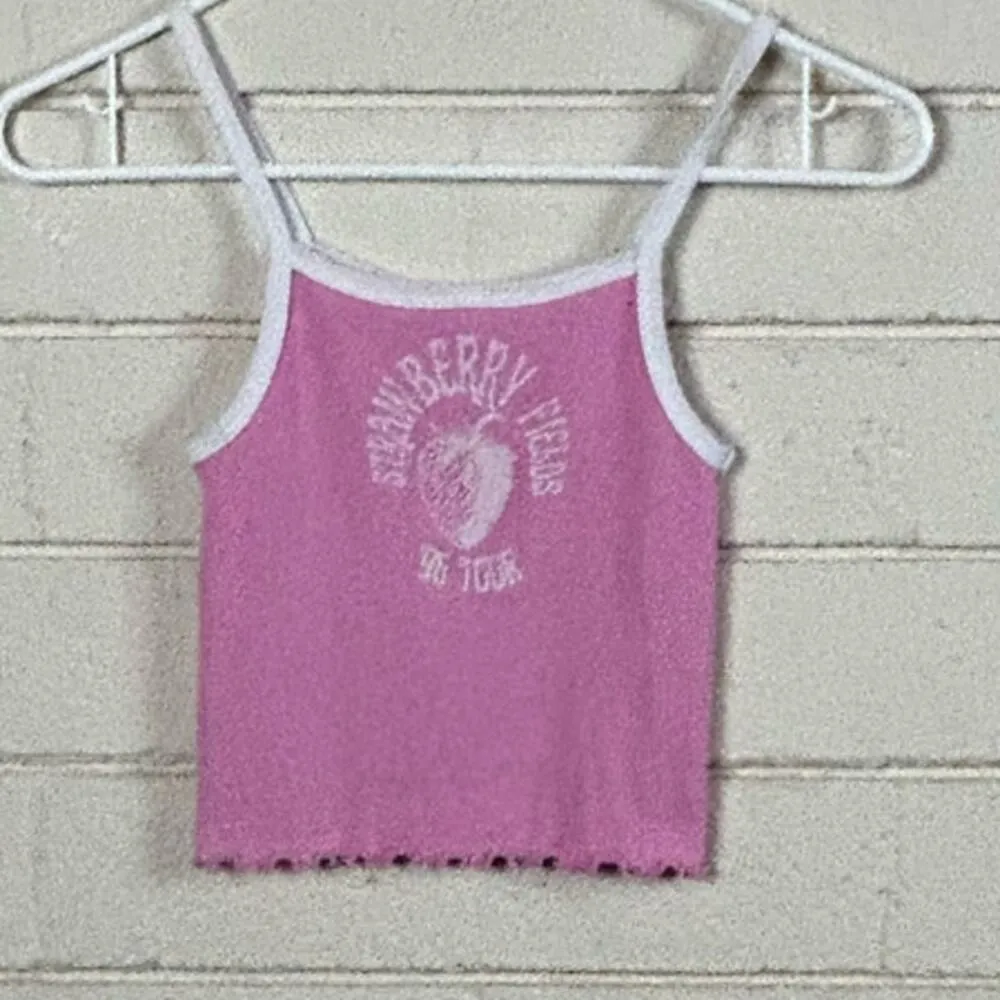 Brandy Melville  Pink Strawberry Fields Tank size S - Image 8