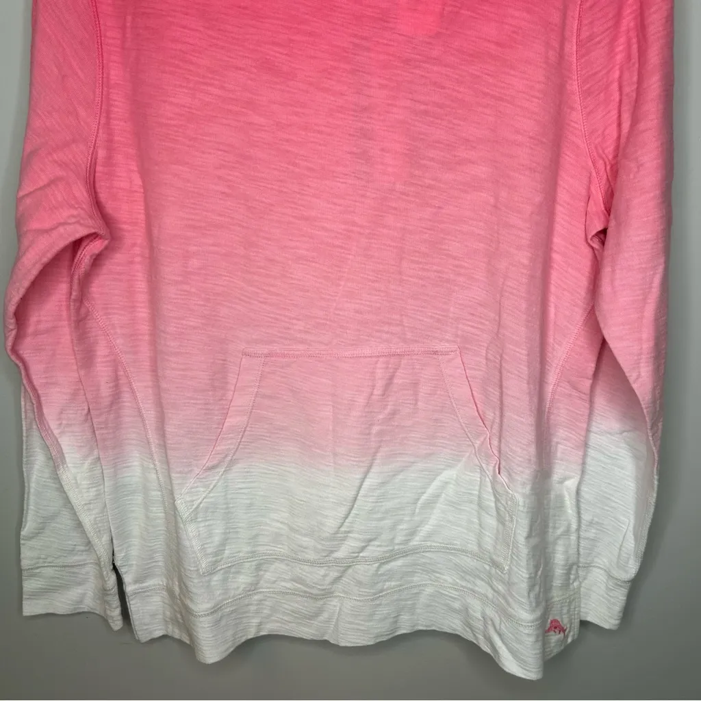 Tommy Bahama Pink Knoll Dip Dye Pullover Hoodie in Soft Flamingo Size L NWT - Image 5