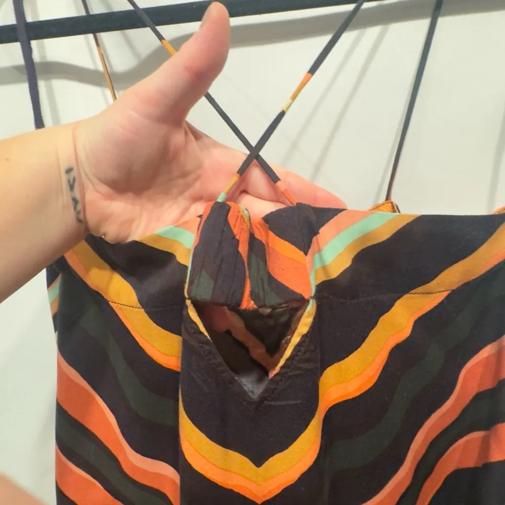 Anthropologie Chevron Slip Dress size Medium-tiny flaw see photo - Image 16