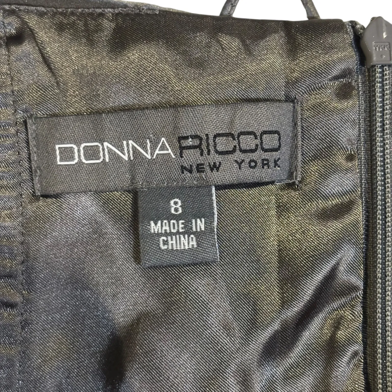 Donna‎ Ricco New York Dress Size 8 Sleeveless Grey Formal Party Cocktail Career - Image 8