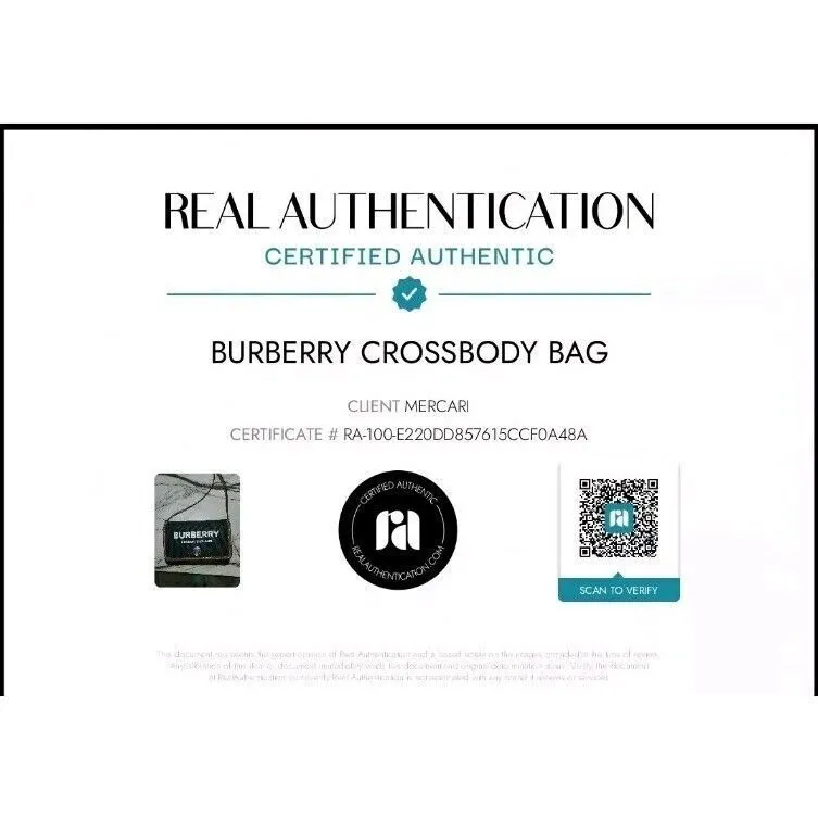 Burberry London England Canvas Crossbody Bag Black with Brown Leather Trim‎ - Image 11