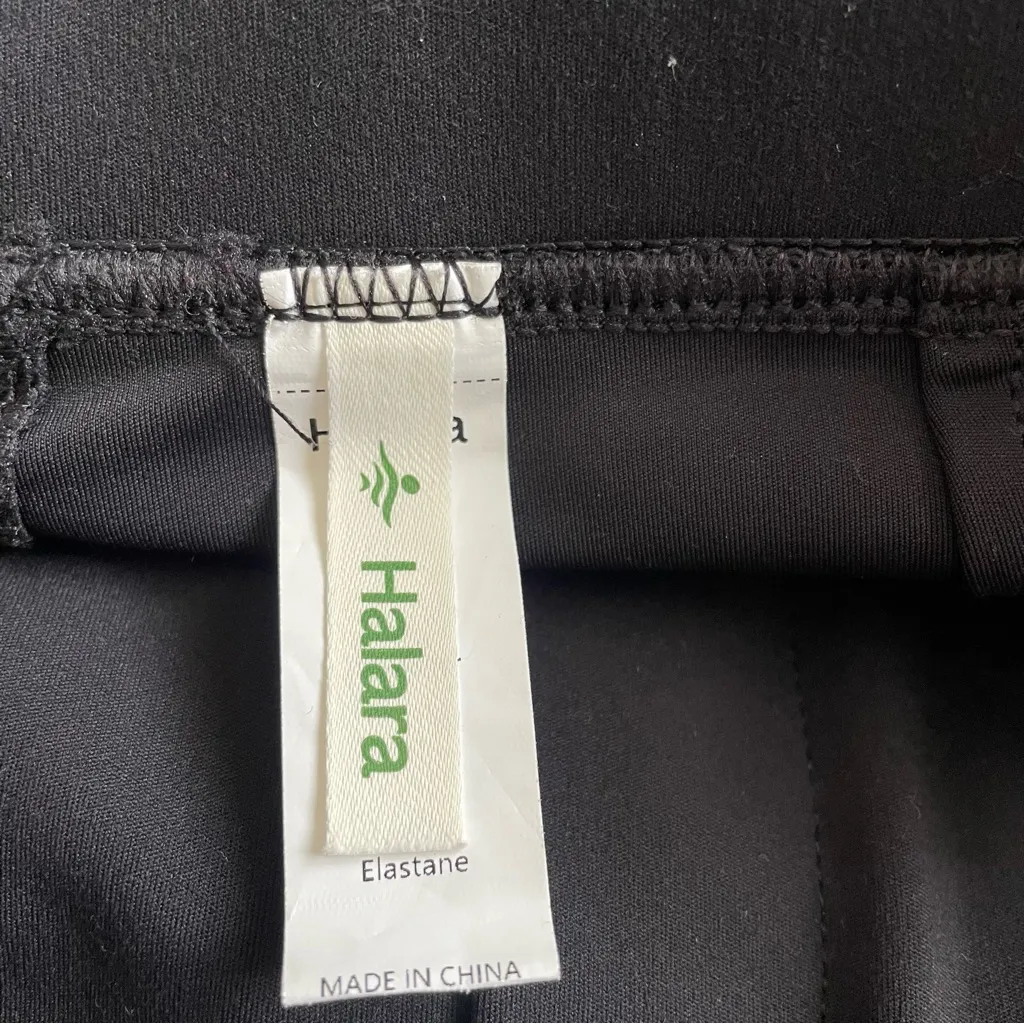 Halara Flex DayStretch Black High Waisted Pocket Work Flare Pants Medium Petite - Image 7