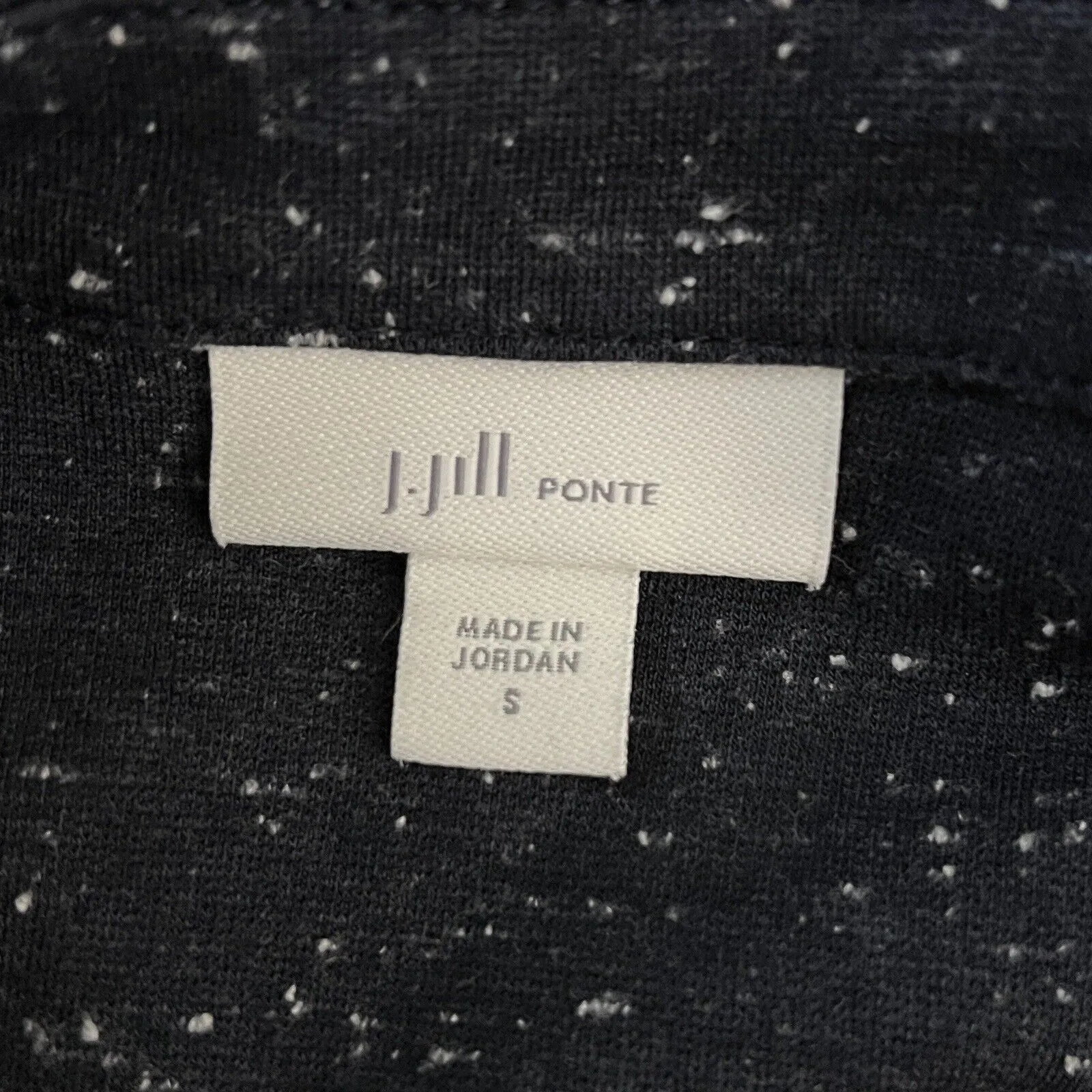 J. Jill Dress Womens Small Navy‎ Blue White Speckled Ponte Knit Basic Minimalist - Image 7