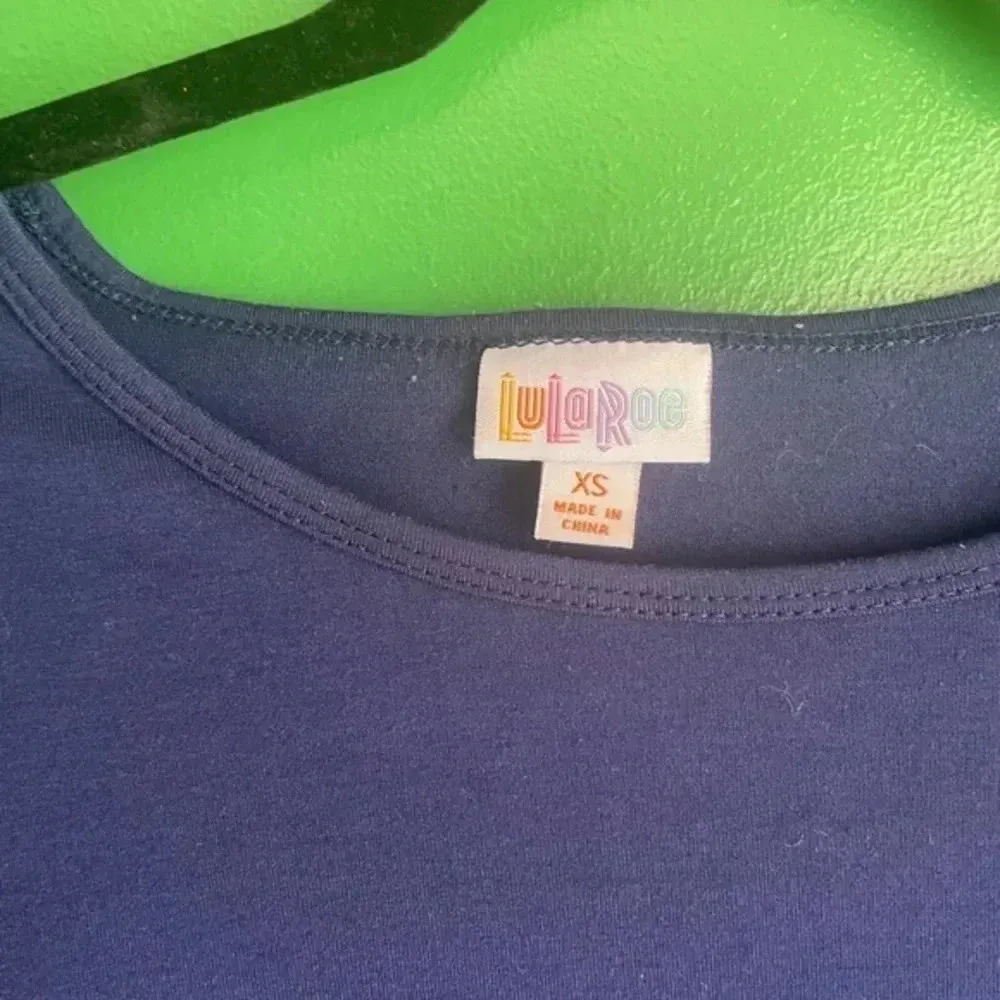 LulaRoe Oversized Navy Blue Top Shirt Suze XS Extra Small‎ CLEARANCE - Image 2