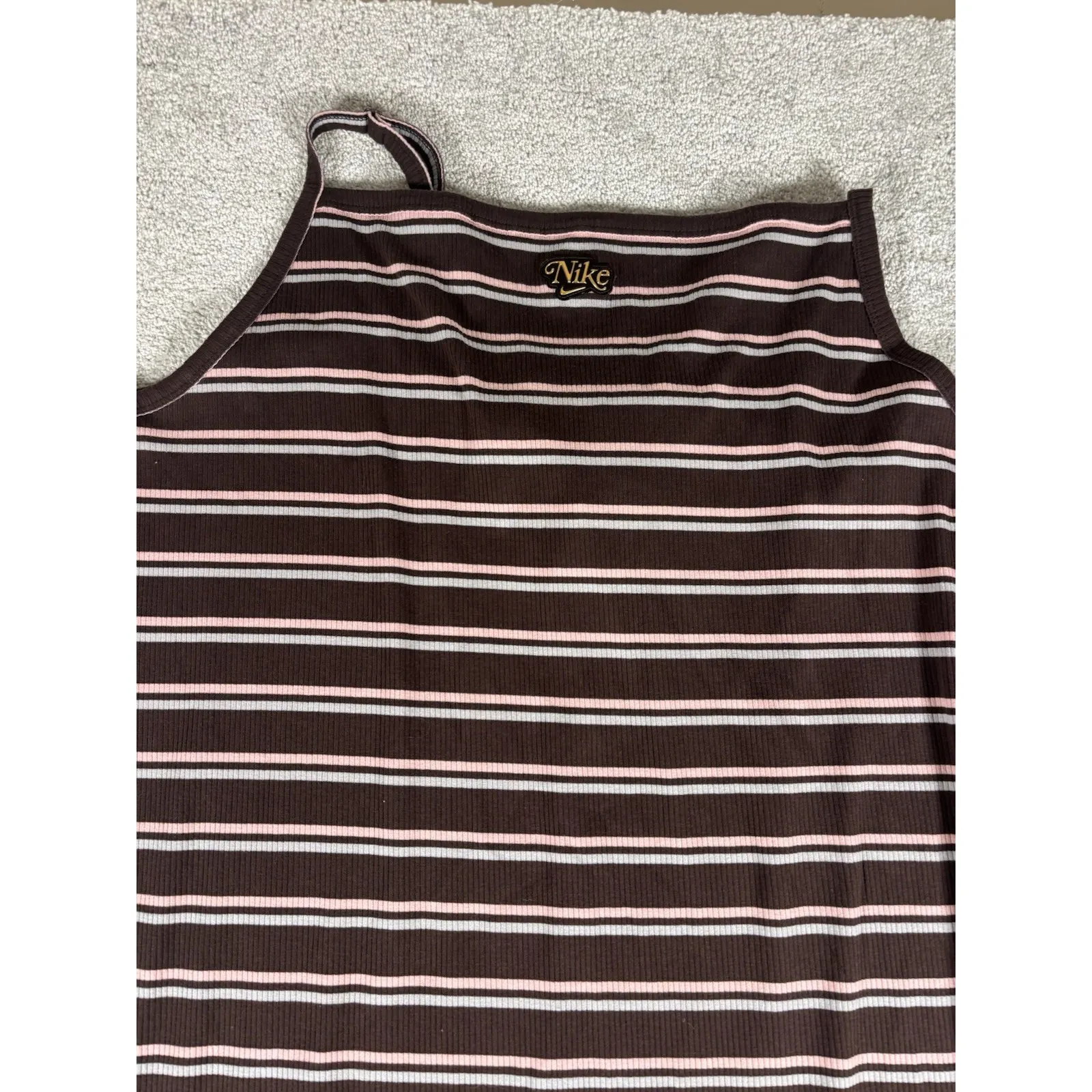 Nike Femme Ribbed Striped Maxi Dress 3x NSW Nike Sportswear Adjustable Straps‎ - Image 6