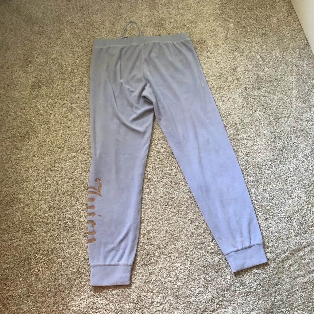 Vintage Y2K Juicy Couture joggers sweatpants sz M cotton blend  some white spots - Image 7