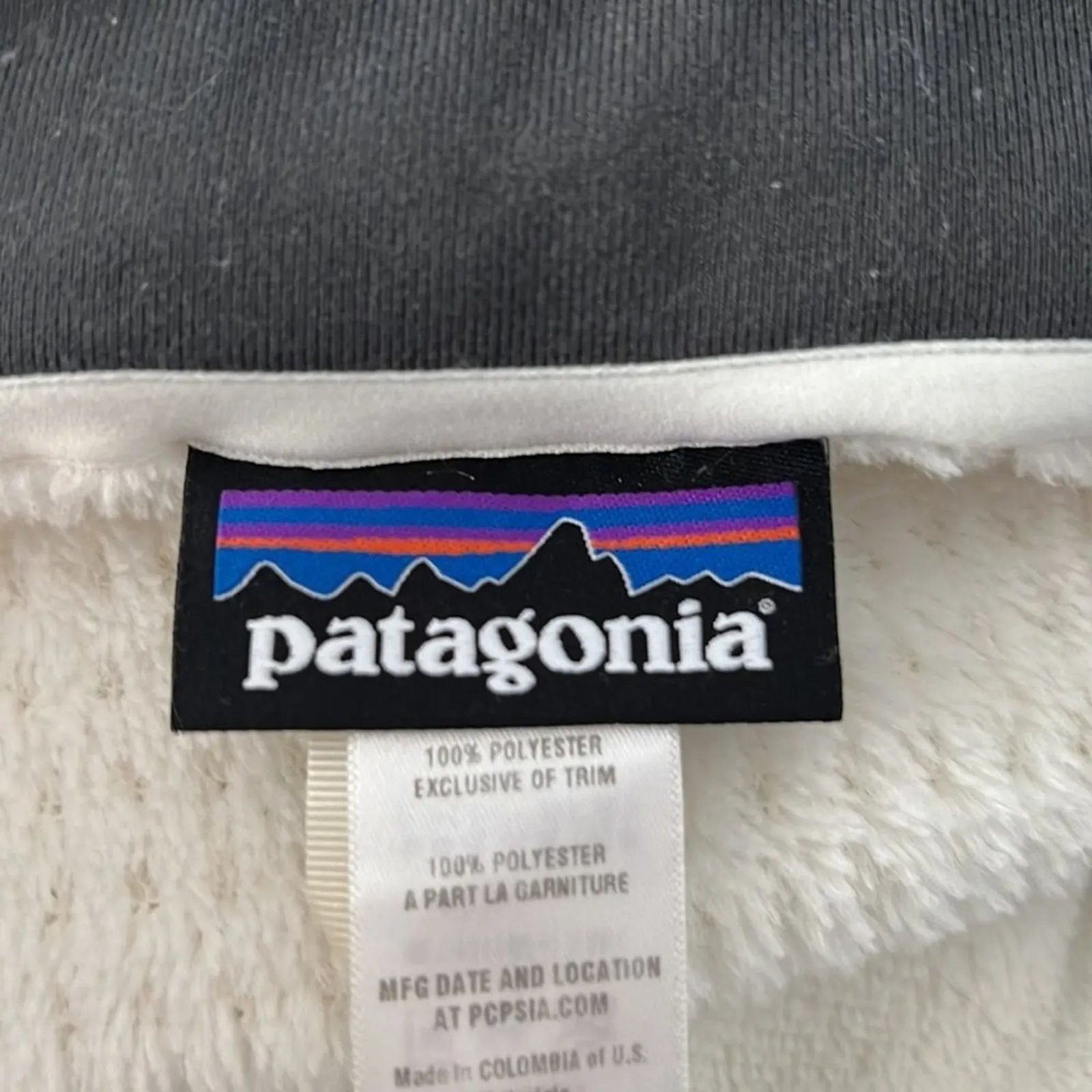 Patagonia Los Gatos High Pile Fleece Jacket‎ Womens M White Outdoor Cozy Layer - Image 7