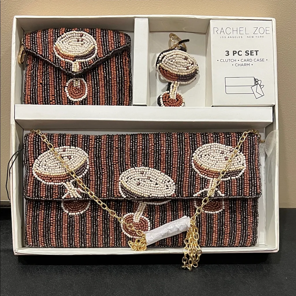 Rachel Zoe Striped Beaded Accessory Set - Image 9