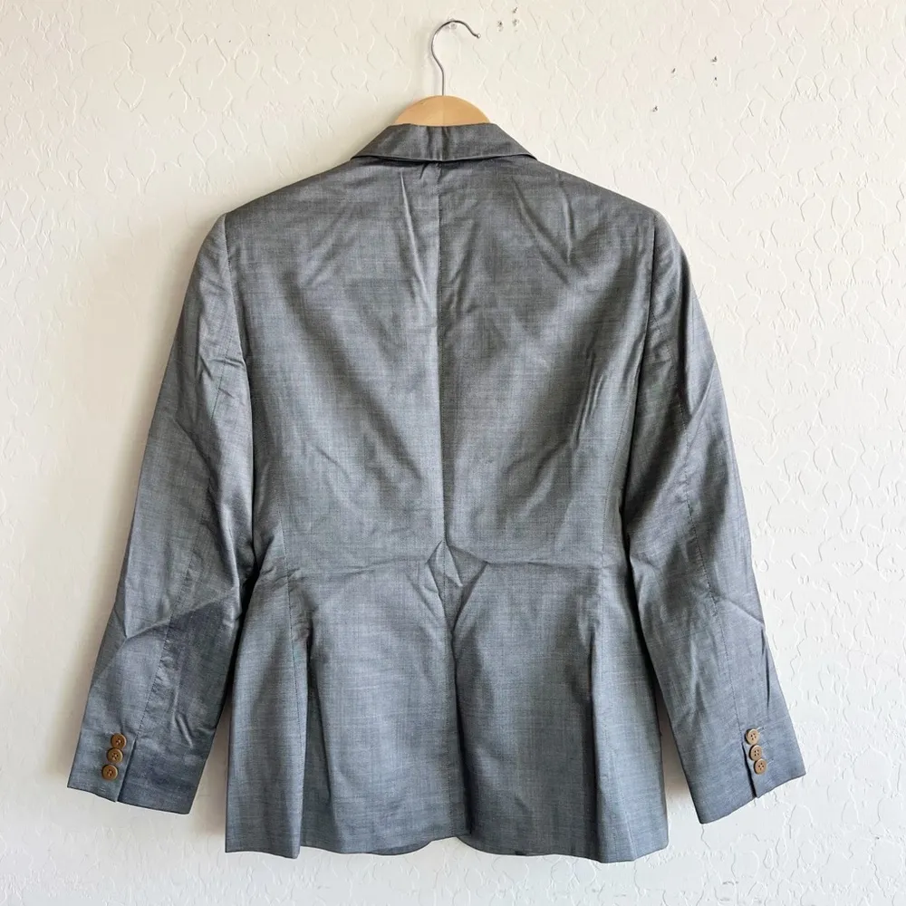 Vintage Giorgio Armani Grey Blazer One Button Front Closure - Image 5