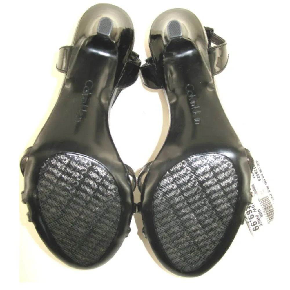 Calvin Klein Rajah Black Patent with Ornament NEW - Image 8