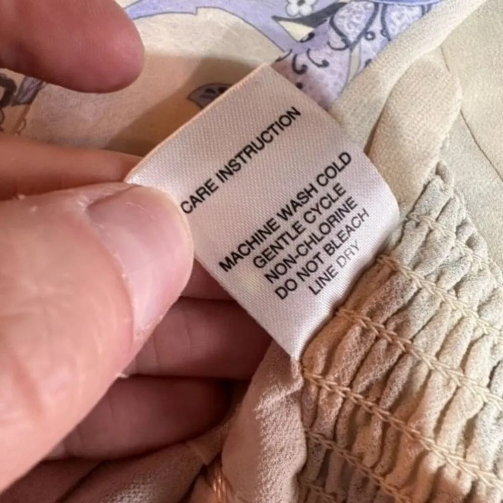 NWT Secret‎ Mission Janice Top Only Floral Smocked Pink Ruffle Strap Small pink - Image 7