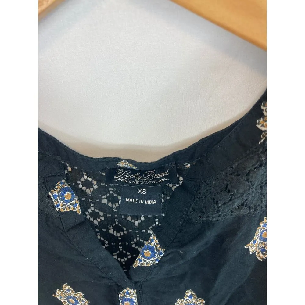 Lucky Brand Paisley V Neck Tank Size XS - Image 3