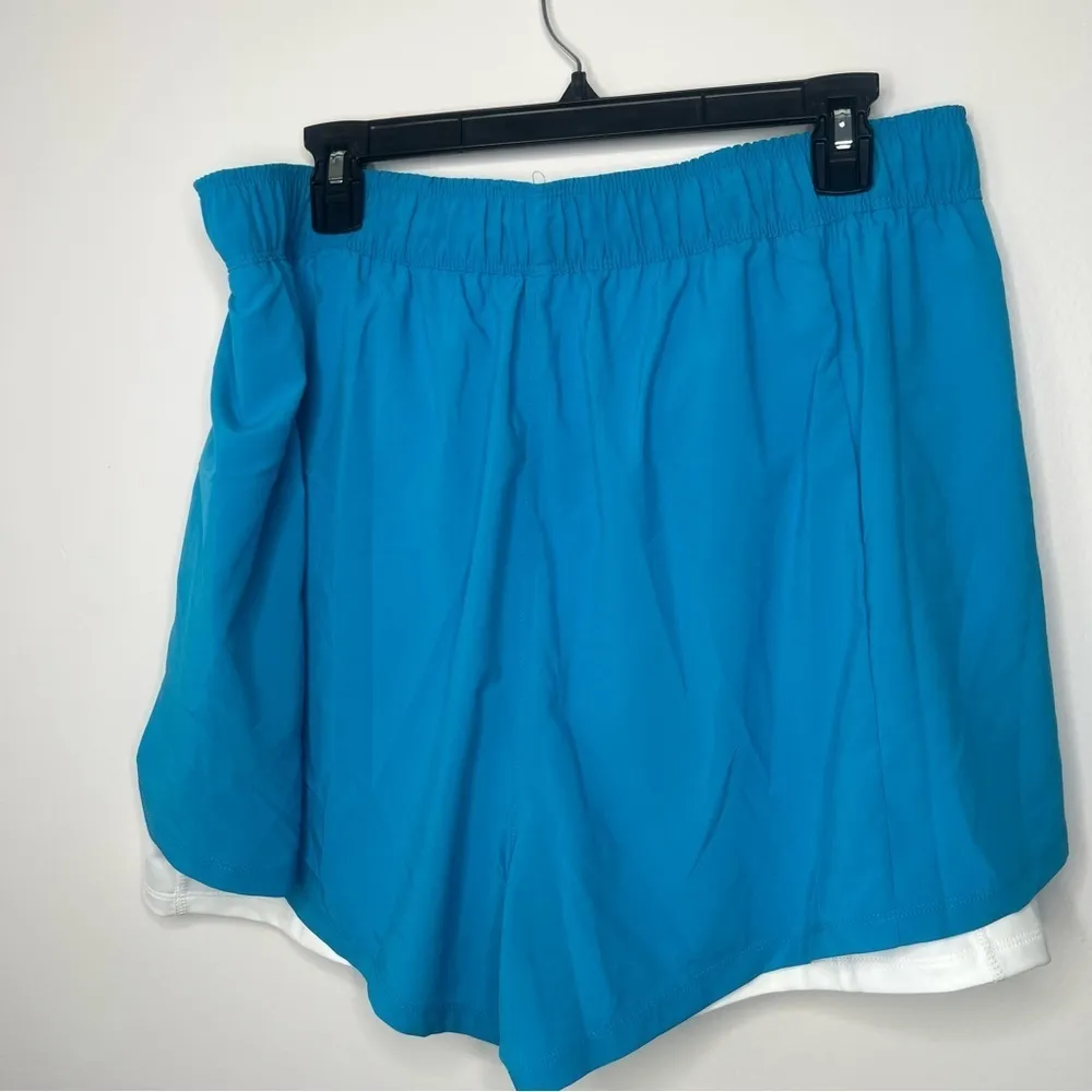 NEW Nike Flex Essential 2-in-1 Women's Blue and White Shorts Size 1X #112303 - Image 7