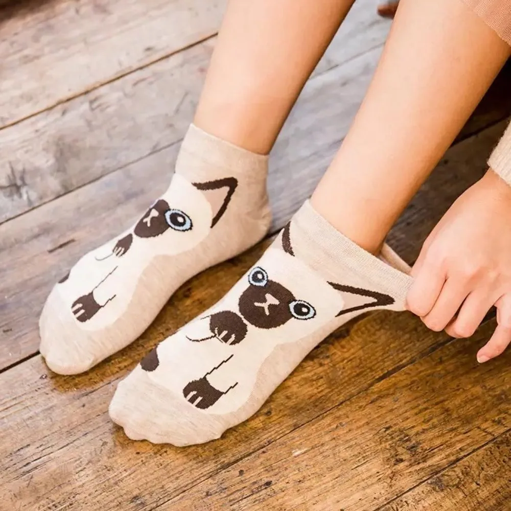 🆕Tan Cat Socks Tan - Image 2