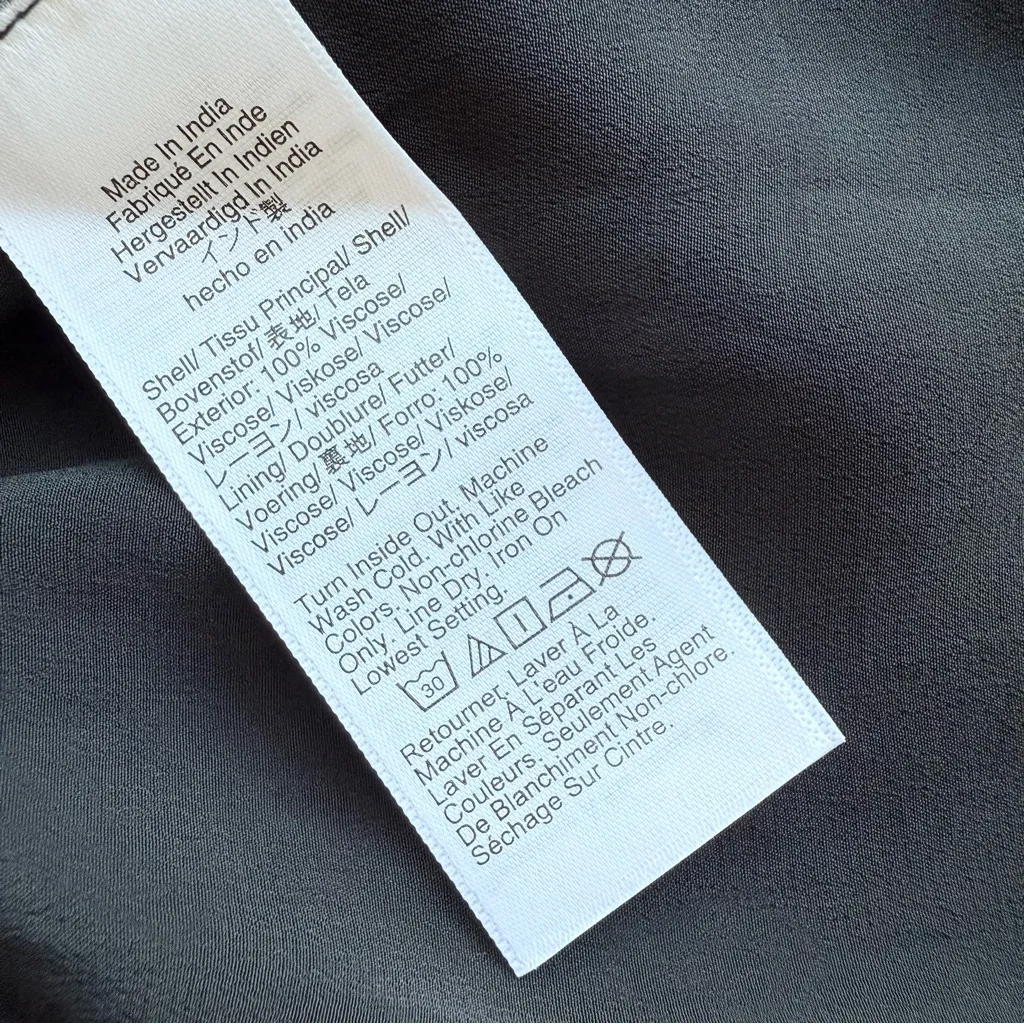 J. Crew Shirt Dress with Jewel Buttons Black Sz 18 NWT - Image 11